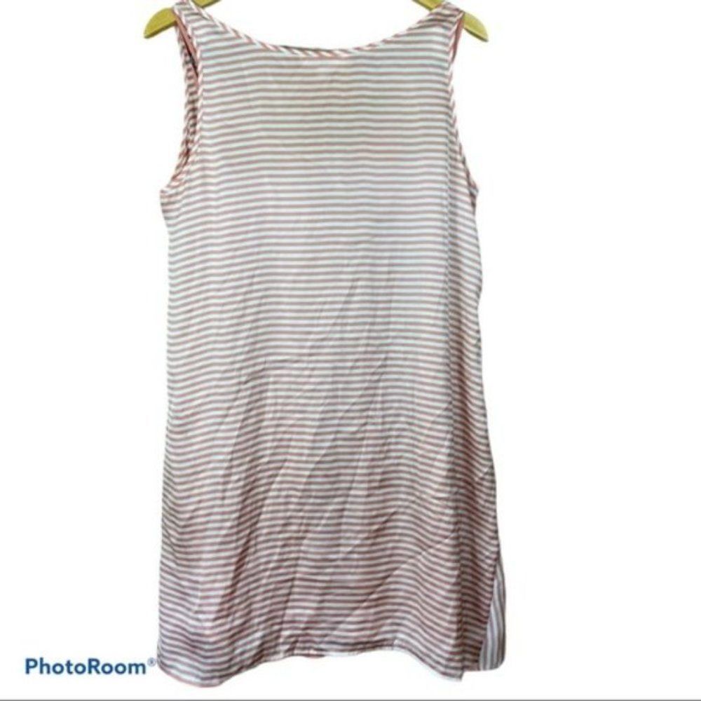 BB DAKOTA striped  coral 2 in 1 tank shift summer dress - Picture 7 of 8